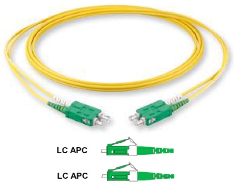 Patch cable 2xLC-2xLC APC 2m