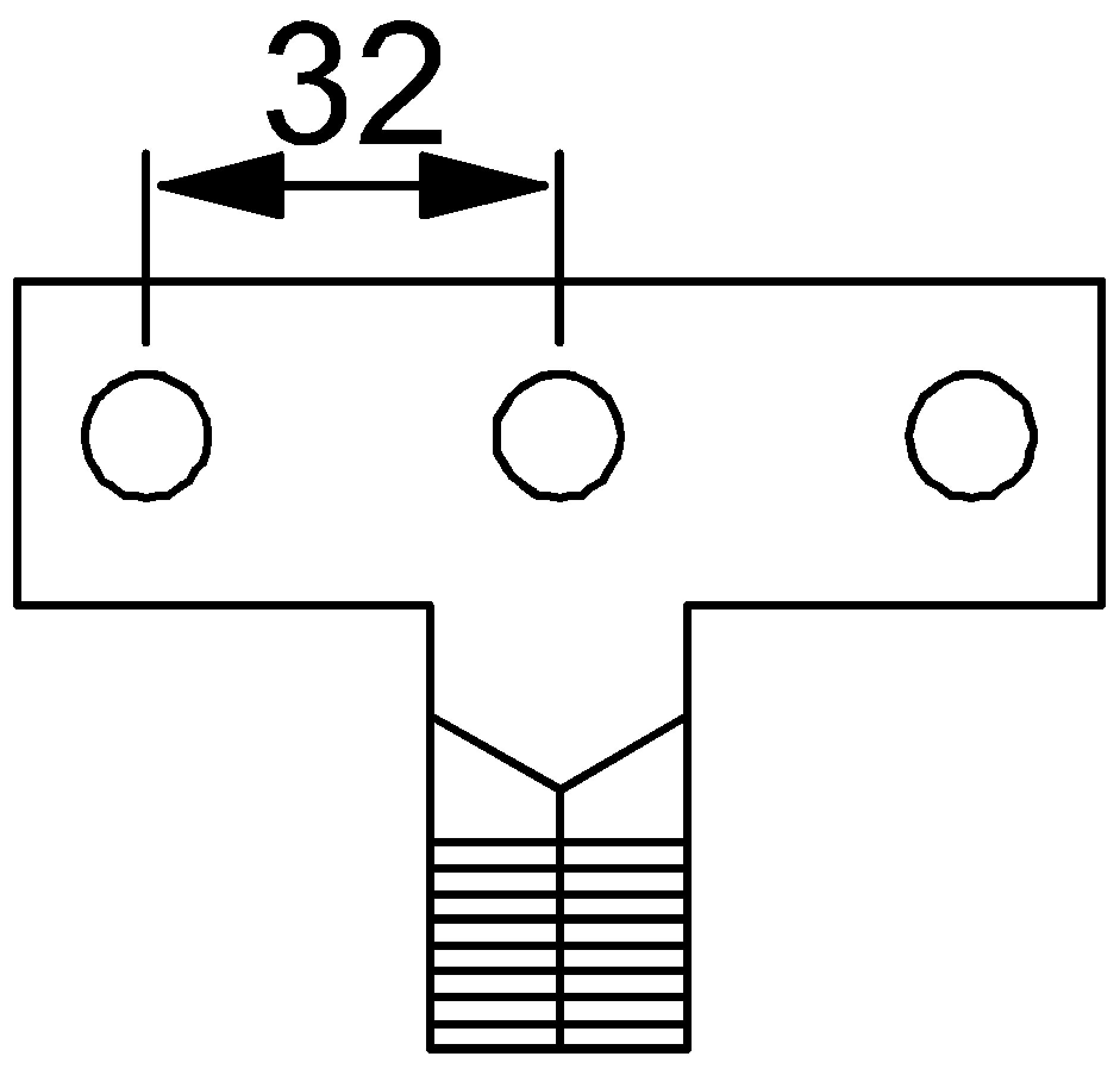 VB-1×50/3 V-Anschlussbrücke
