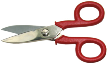 Electrician scissors straight, red