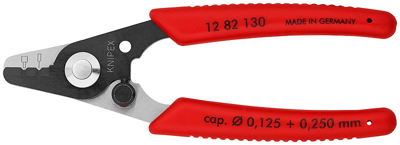 Fibre optic cable stripping pliers.