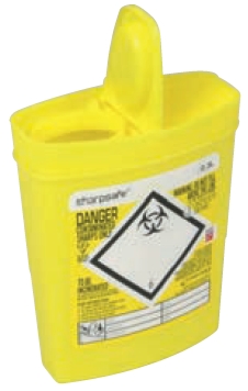 Sharps Disposal Bin 0,3l gelb