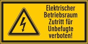 Warnschild “Elektrischer